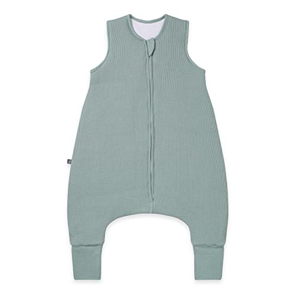 emma & noah Baby Schlafsack mit umschlagbaren Füßen 2.5 TOG, Strampelsack für den Herbst und Winter, Bio-Baumwolle, OEKO-TEX Zertifiziert, Ideal für aktive Kinder (Essential Mint, 80)