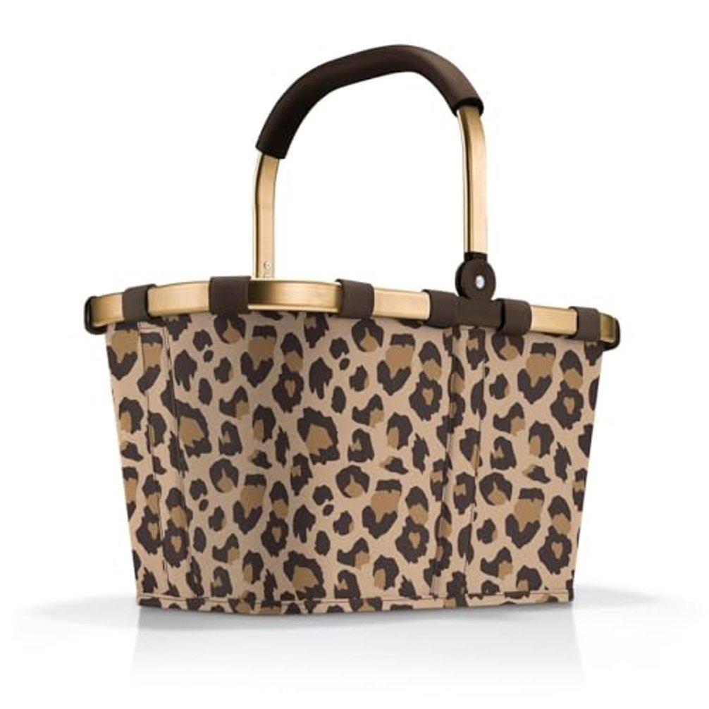 reisenthel carrybag Frame Leo Macchiato – Stabiler Einkaufskorb mit viel Stauraum und praktischer Innentasche – Elegantes und wasserabweisendes Design