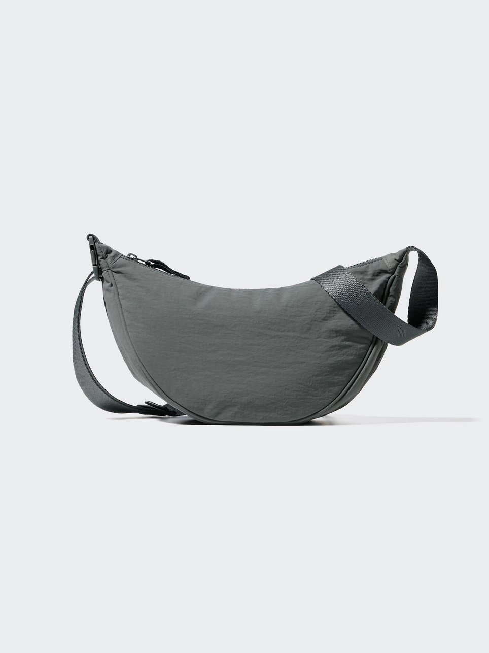 UNIQLO Runde Mini Schultertasche, Dunkelgrau