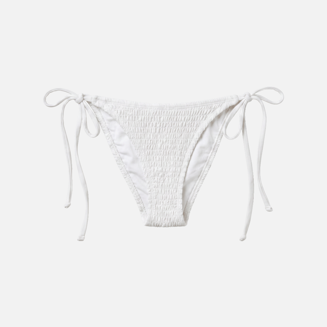 String Bikini Bottom, White by Pure Earth Collection