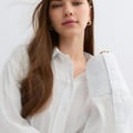 Gina Tricot Structure shirt - Weiß 