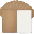 Foliom 12 A5 Blank Notebook, Kraft Paper Notebook with Thread Binding, 60 Pages (80 g/m²), Beige Paper, Sketch Book, Small, Flat for School, Office and Travel | 60 Seiten, 80g/m² beiges Papier, flachliegend, Vorrat für Schule, Büro, Studium & Skizzen