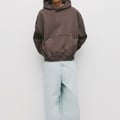 BOXY FIT - Kapuzenpullover - dark brown