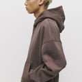 BOXY FIT - Kapuzenpullover - dark brown