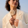 ICRUSH Rose Embrace White Choker