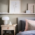 DEJSA Tischleuchte, beige/opalweiß Glas, 28 cm