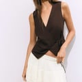 Pull&Bear Minirock mit Rüschen in Eisblau