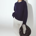 Round Neck Wool Blend Knitted Sweater