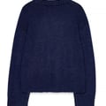 Round Neck Wool Blend Knitted Sweater