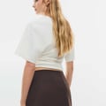 Stradivarius – Skort in Braun mit Seitenschlitz