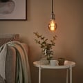 MOLNART LED-Leuchtmittel E27 150 lm, rund Klarglas grau, 95 mm