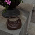 Wrapped Handle Woven Handbag