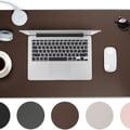 Sidorenko Desk Mat, 80 x 40 cm, Washable, PU Leather Table Mat, Desk Mat in Brown for Office, Non-Slip Desk Mat, Mouse Mat, Desk Mat
