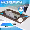 Sidorenko Desk Mat, 80 x 40 cm, Washable, PU Leather Table Mat, Desk Mat in Brown for Office, Non-Slip Desk Mat, Mouse Mat, Desk Mat