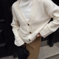 Strickjacke - offwhite