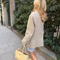Djerf Avenue Weekend Blazer Checked Oat 