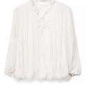 weite Bluse mit Schnürdetail