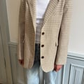 Djerf Avenue Weekend Blazer Checked Oat