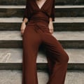 Zara Palazzo-Hose mit Strukturmuster 