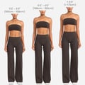 Nahtlose Straight Leggings Damen Hohe Taille Flared Leggings Yoga Hosen Sport Yoga Legging Damen Gym Yoga Pants Schlaghose-Regular/Lang/Extra Lang