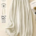 Bequeme, lässige Hosen mit hoher Taille und elastischem Leinen