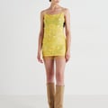 BEADED MIRAGE DRESS - Cocktailkleid/festliches Kleid - yellow