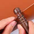 Giantree 1 Piece Leather Burnisher, Leather Sanding Tools, Wood Leather Edges, Polishing Leather Craft, DIY Craft Tool for Polishing Rod, Milling Craft Tools (Brown)
