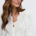 Gina Tricot Balloon sleeve blouse - Weiß 