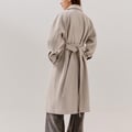 Bershka Langer Soft-Mantel mit Gürtel