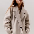 Bershka Langer Soft-Mantel mit Gürtel