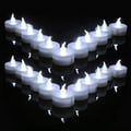 Led Teelichter,12 led kerzen flackernde flamme，realistische elektrische flackernde batteriebetriebene kerzen für Hochzeit Geburtstag Halloween Geschenke Home Decoration in Kaltes weiße