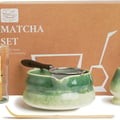 Premium Matcha Set of 6 - Exclusive Matcha Tea Set with Bamboo Chasen (Broom), Pink Ceramic Bowl
