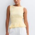 Gina Tricot Lace smock top - Gelb 