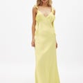 RUFFLE SHOULDER - Maxi dress - yellow