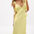 RUFFLE SHOULDER - Maxi dress - yellow
