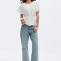 Gina Tricot Tie back blouse - Weiß 