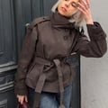 Bershka Trenchcoat mit Stehkragen