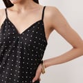 Esmée – Maxi-Strandkleid in Schwarz mit Polka Dots