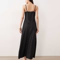 Esmée – Maxi-Strandkleid in Schwarz mit Polka Dots