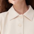 Lioness – Cheri – Elegantes Blazer-Minikleid in Creme mit Knopfleiste und Strukturmuster