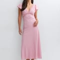 Gina Tricot Lace detail midi dress - Rosa 