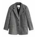 HERRINGBONE RICH - Blazer - black white