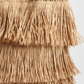 ASOS DESIGN – Tragetasche in naturfarbener Stroh-Fransenoptik