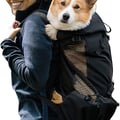 Galatée Hundetragerucksack, Tragbarer Verstellbarer Hunderucksack, Belüfteter Haustiertragerucksack, Haustierrucksack Zum Wandern Im Freien Wandern Bergsteigen Reisen(S, Schwarz)