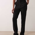 ASOS DESIGN Tall – Elegante, schmal geschnittene Hose in Schwarz mit geradem Schnitt