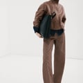 Bomberjacke aus Jeans mit Polka Dots