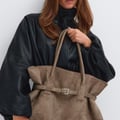 Belted tote bag