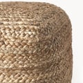Handgefertigter Pouf Bono aus Jute