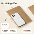 Set of 5 notebooks, A5, squared, kraft paper notebooks with thread binding | 60 pages, 80 g/m² beige paper, 5 x 5 mm squared, flat for school, office, travel and notes