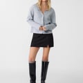 WITH BUTTONS - Cardigan - grey